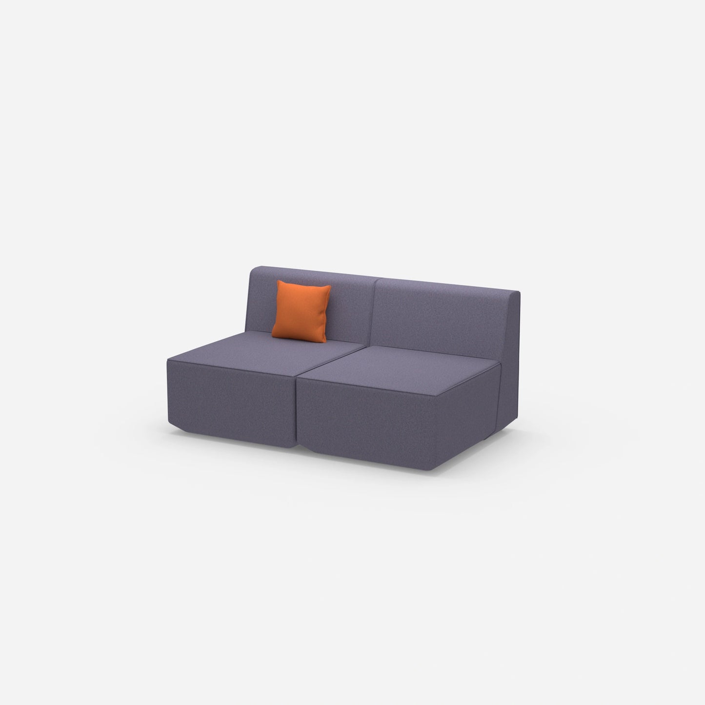 Buntes 2er Sofa von der Seite