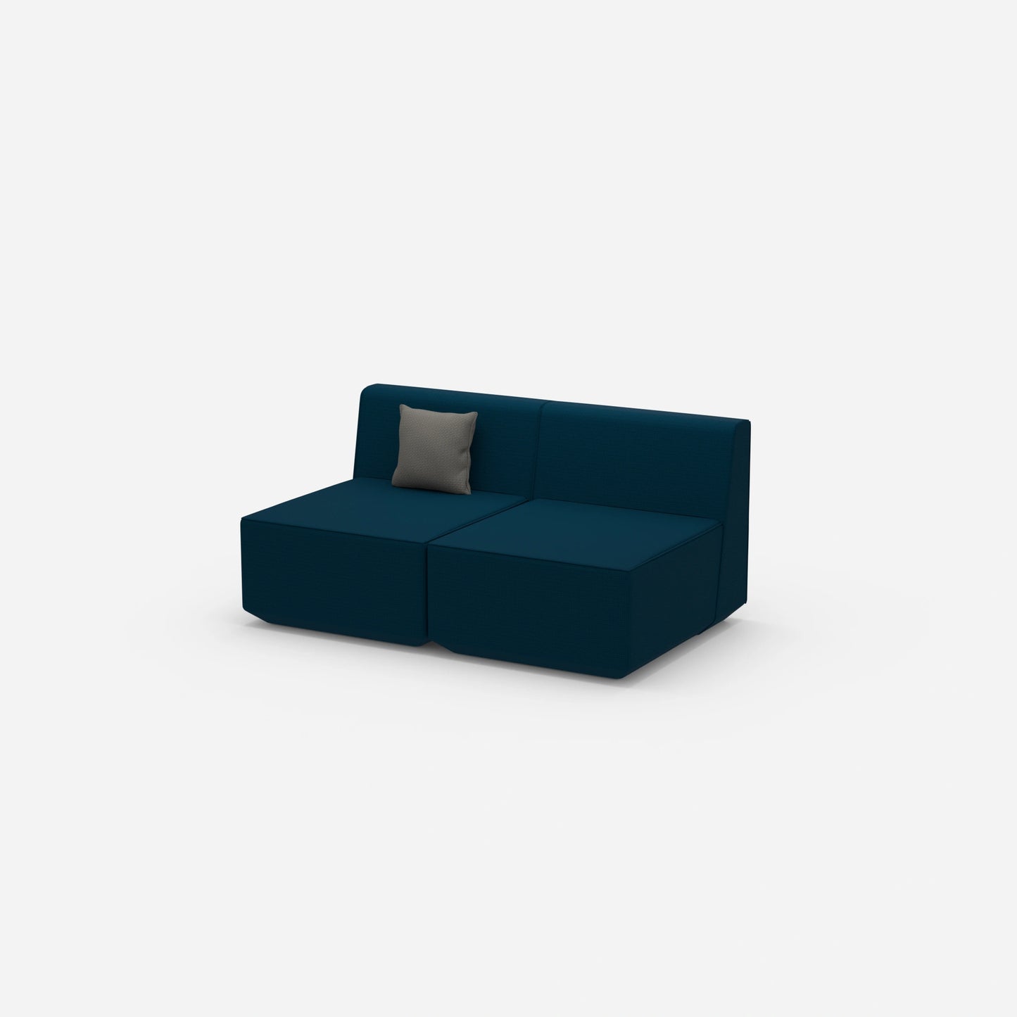 Buntes 2er Sofa von der Seite