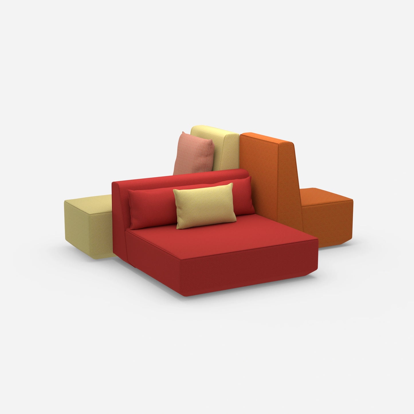 Co-working Sofainsel von der Seite