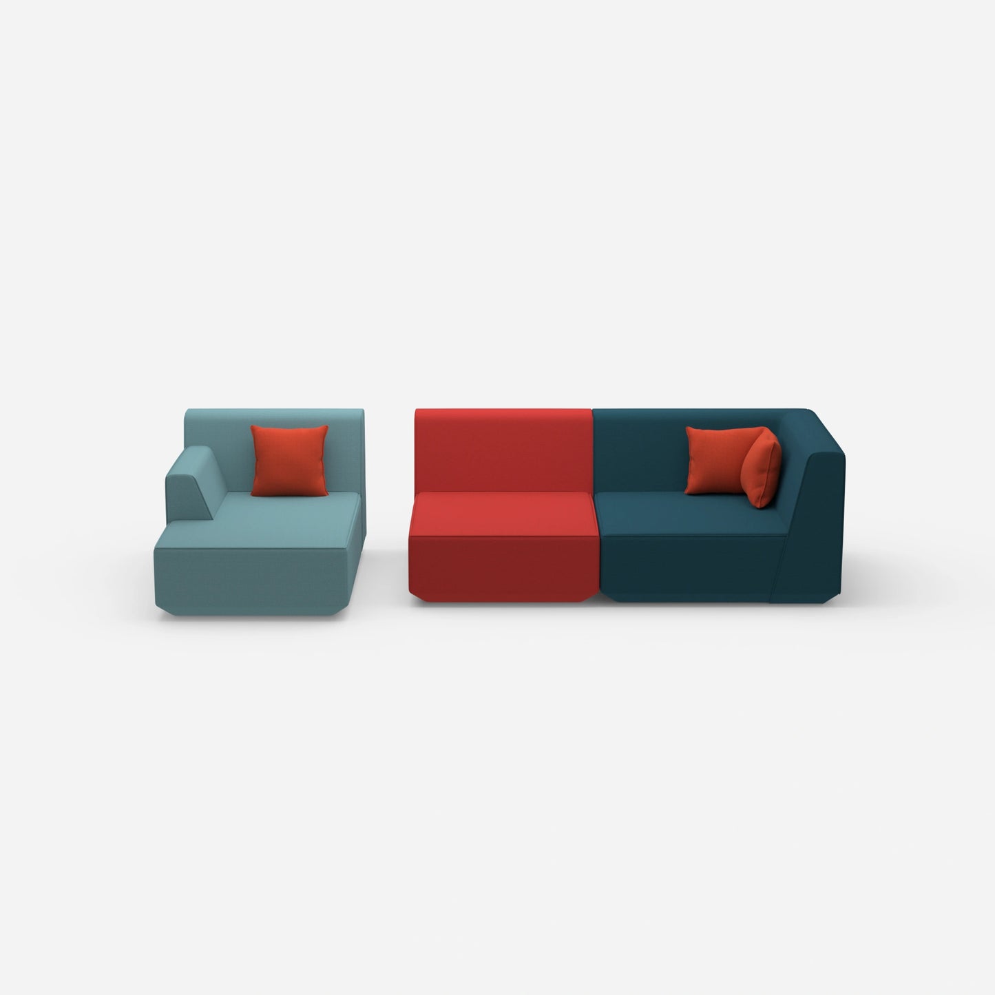 Couch 2 Sitzer mit Ottomane von vorne