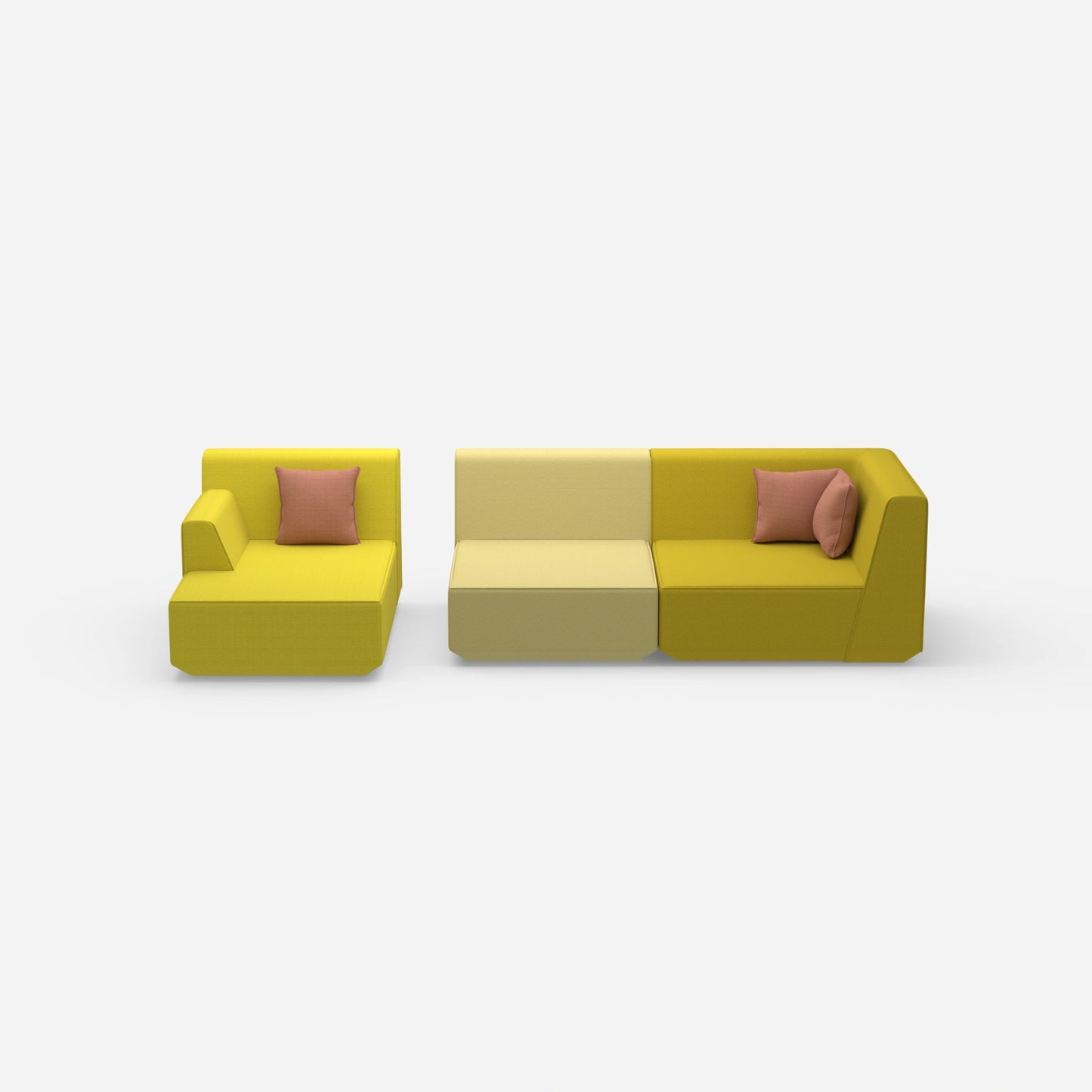 Couch 2 Sitzer mit Ottomane von vorne