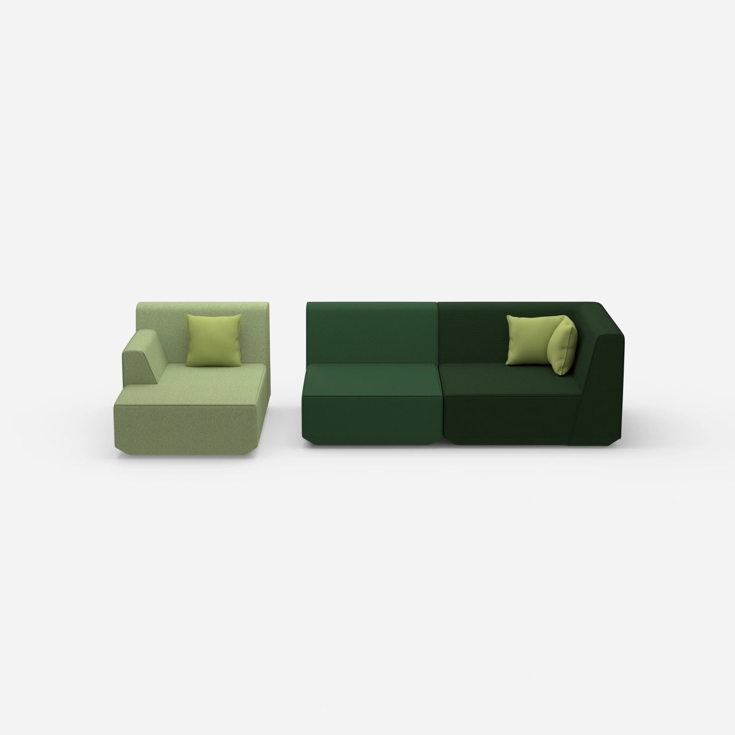 Couch 2 Sitzer mit Ottomane von vorne