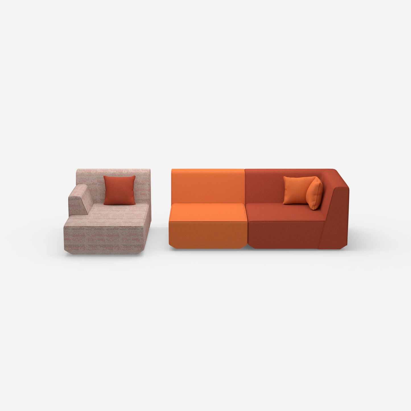Couch 2 Sitzer mit Ottomane von vorne