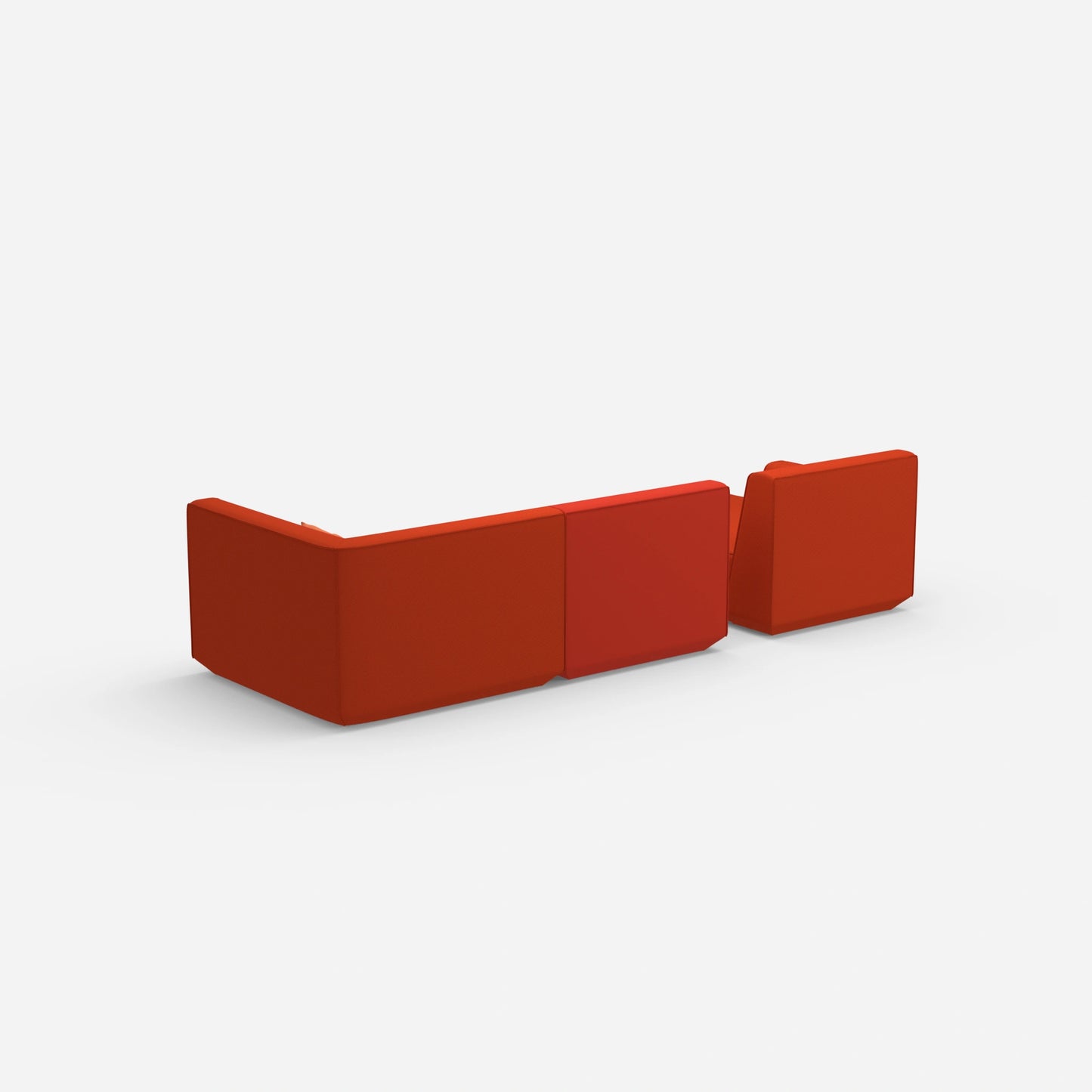 Couch 2 Sitzer mit Ottomane von hinten