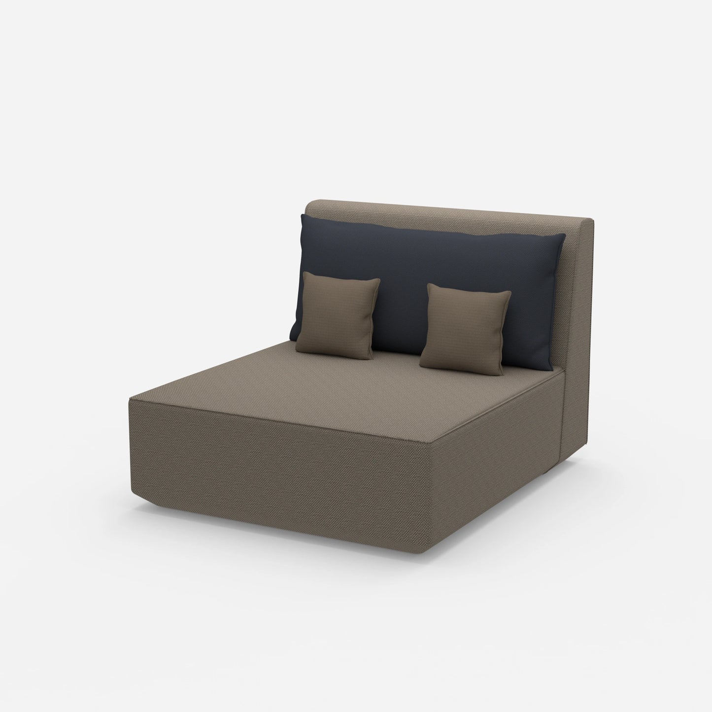 Doppelrecamiere 120 cm breit von der Seite