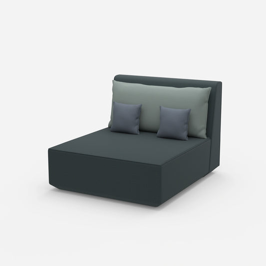 Doppelrecamiere 120 cm breit von der Seite