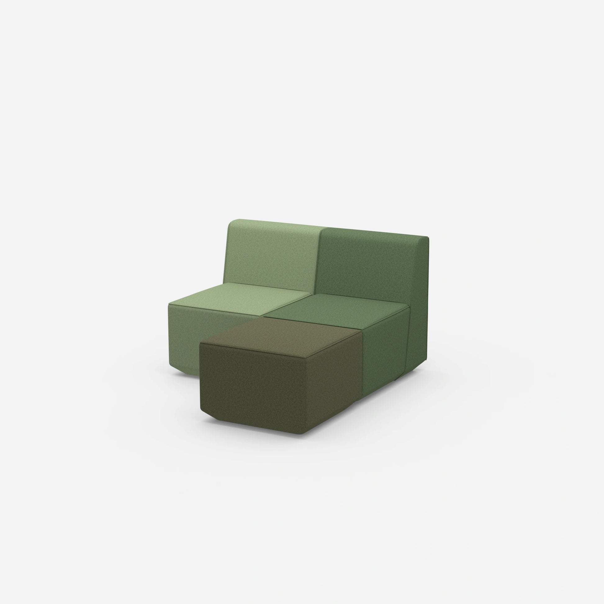 Ecksofas für kleine Räume von der Seite