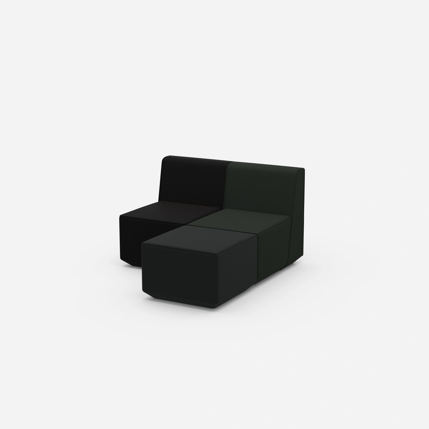 Ecksofas für kleine Räume von der Seite