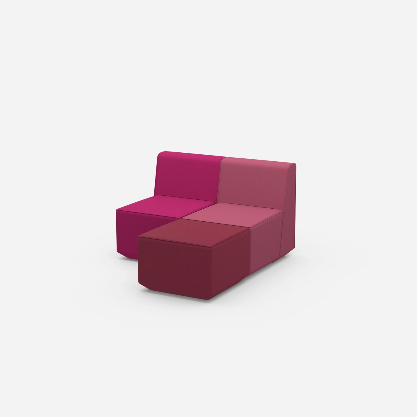 Ecksofas für kleine Räume von der Seite