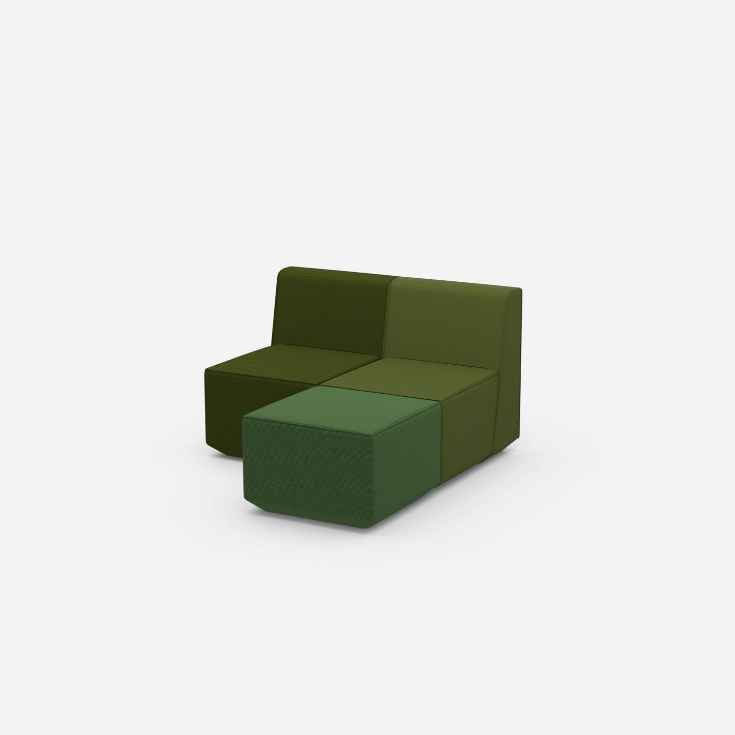 Ecksofas für kleine Räume von der Seite