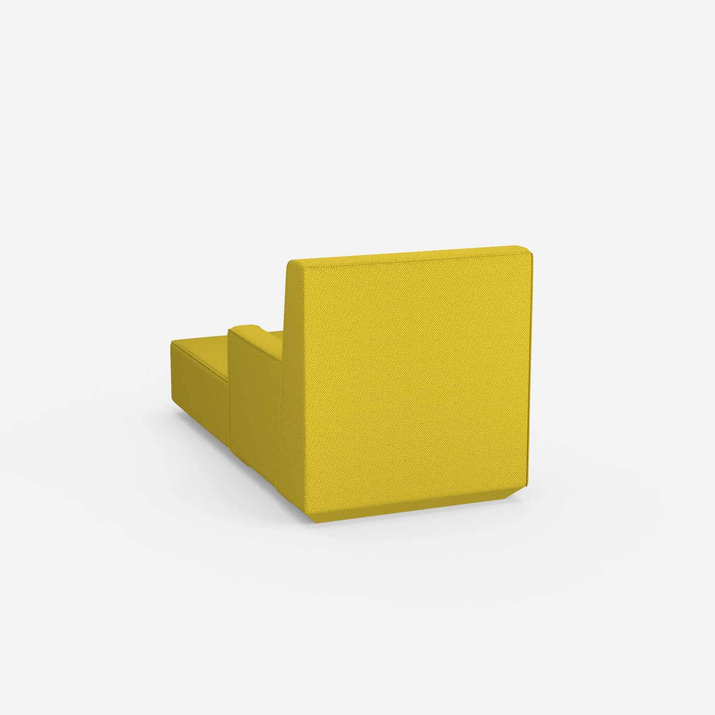 Gelbe Recamiere von hinten