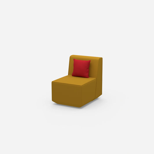Gemütliche kleine Sessel von der Seite