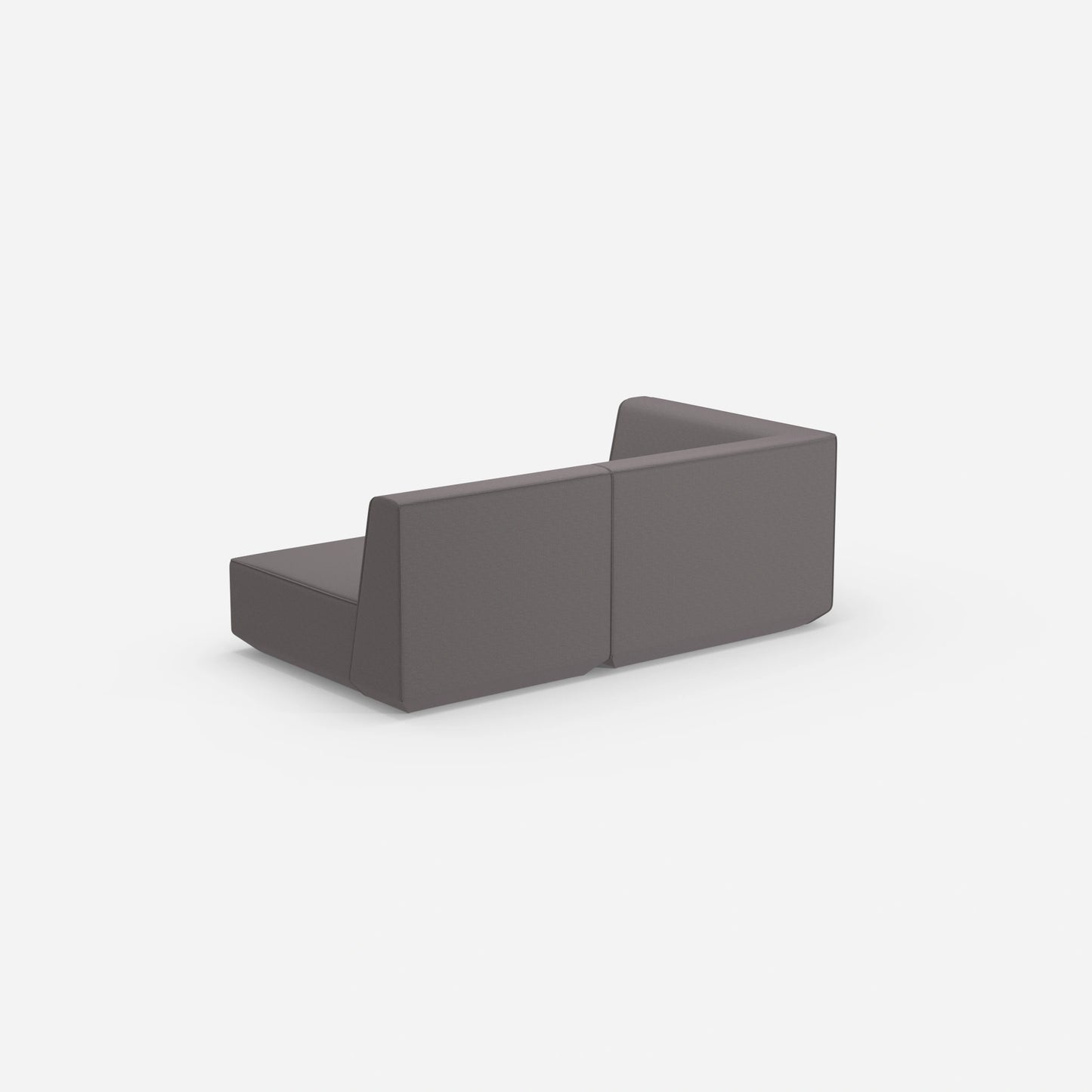 Graues Modulsofa 180 cm breit von hinten