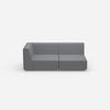 Graues Modulsofa 180 cm breit von vorne