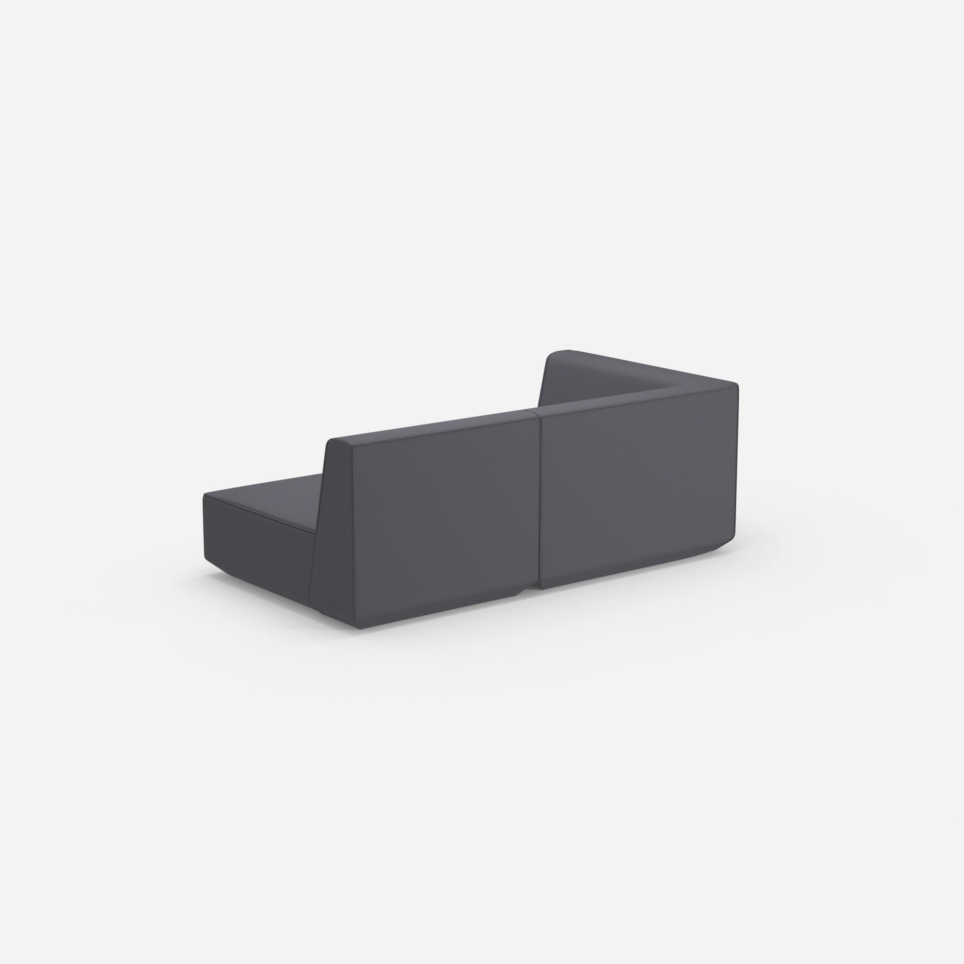 Graues Modulsofa 180 cm breit von hinten