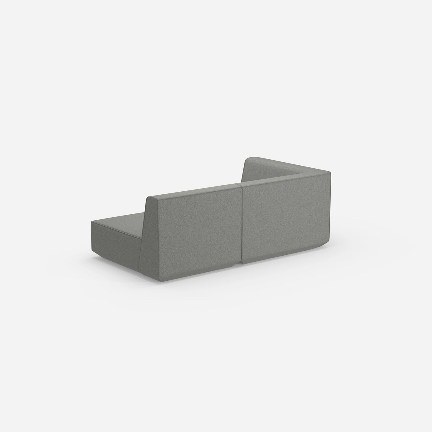 Graues Modulsofa 180 cm breit von hinten