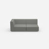 Graues Modulsofa 180 cm breit von vorne