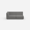 Graues Modulsofa 180 cm breit von vorne