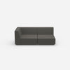 Graues Modulsofa 180 cm breit von vorne