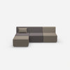 Graues Sofa 3 Sitzer von vorne