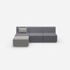Graues Sofa 3 Sitzer von vorne