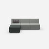 Graues Sofa 3 Sitzer von vorne