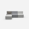Graues Sofa 3 Sitzer von vorne