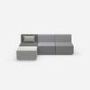 Graues Sofa 3 Sitzer von vorne