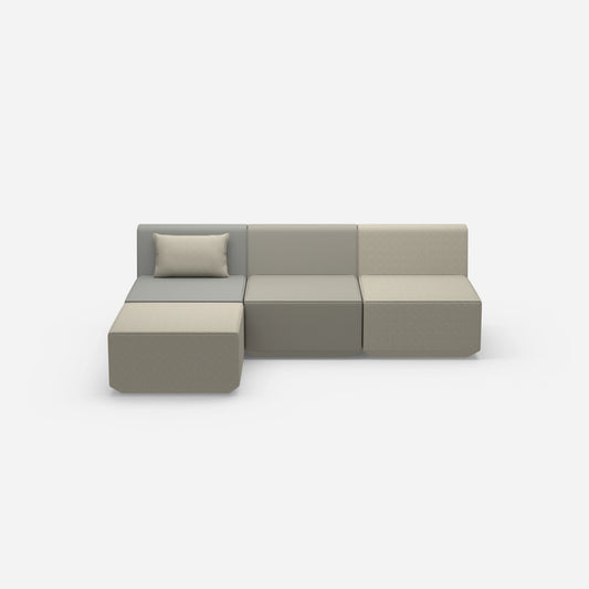 Graues Sofa 3 Sitzer von vorne