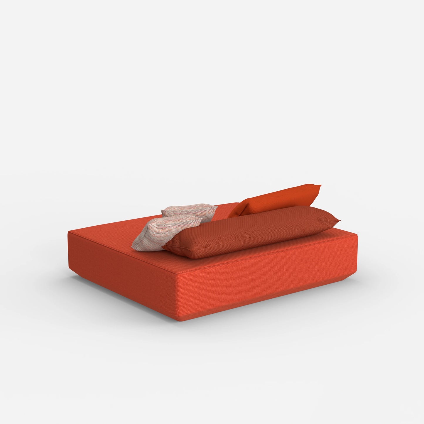 Großes Sitzpouf Modul von hinten
