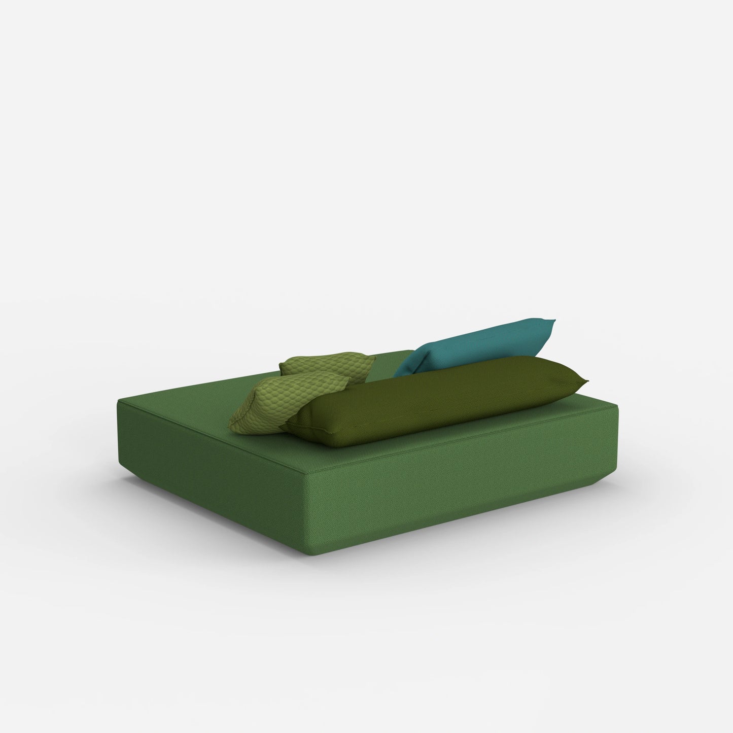 Großes Sitzpouf Modul von hinten