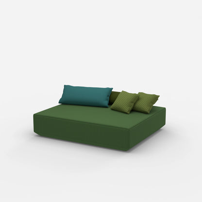 Großes Sitzpouf Modul von der Seite