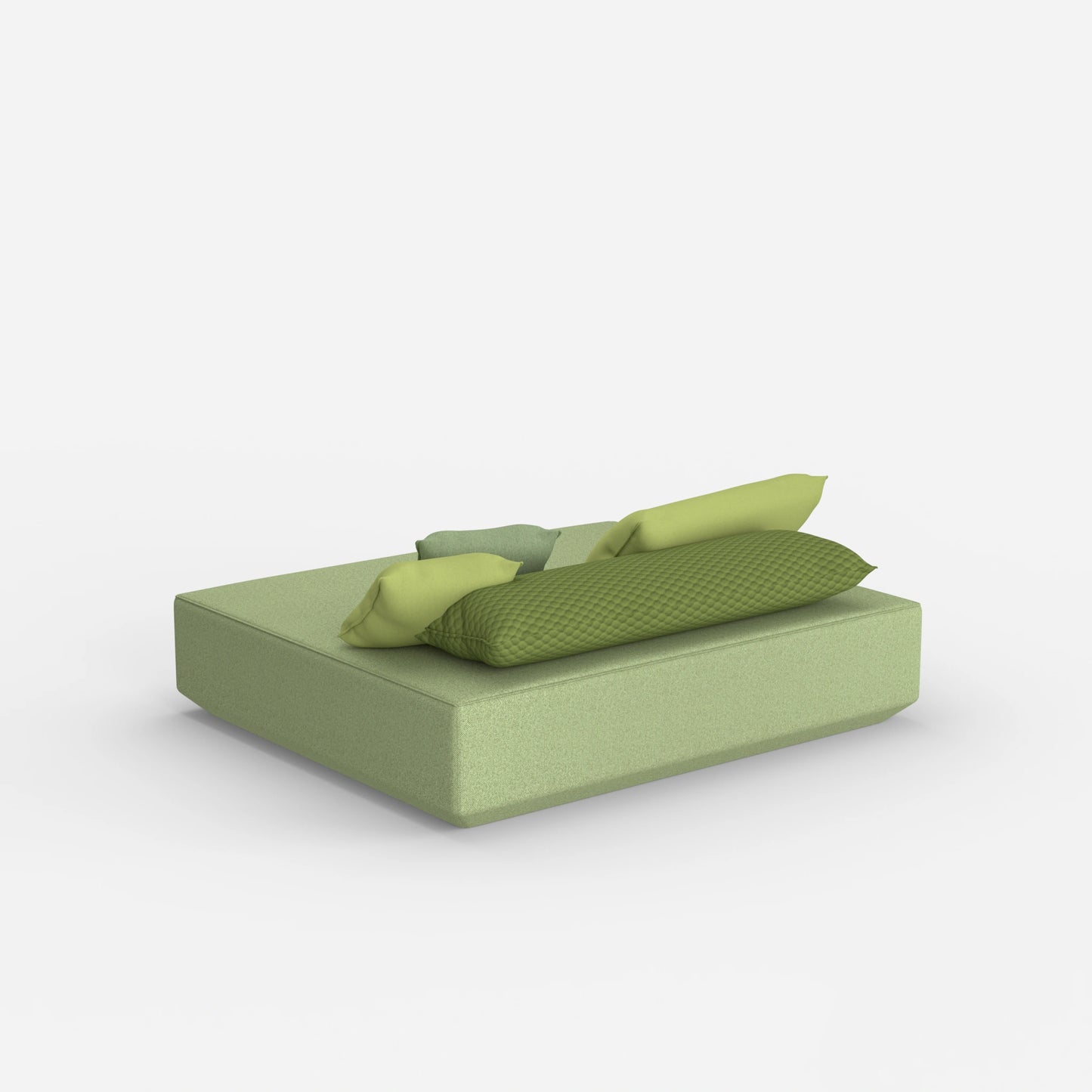Großes Sitzpouf Modul von hinten