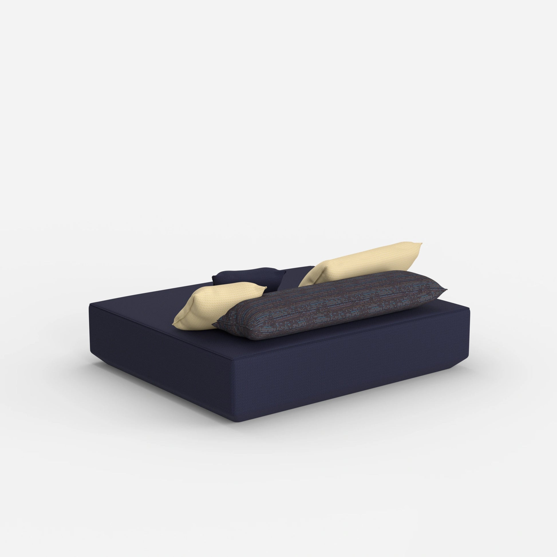 Großes Sitzpouf Modul von hinten