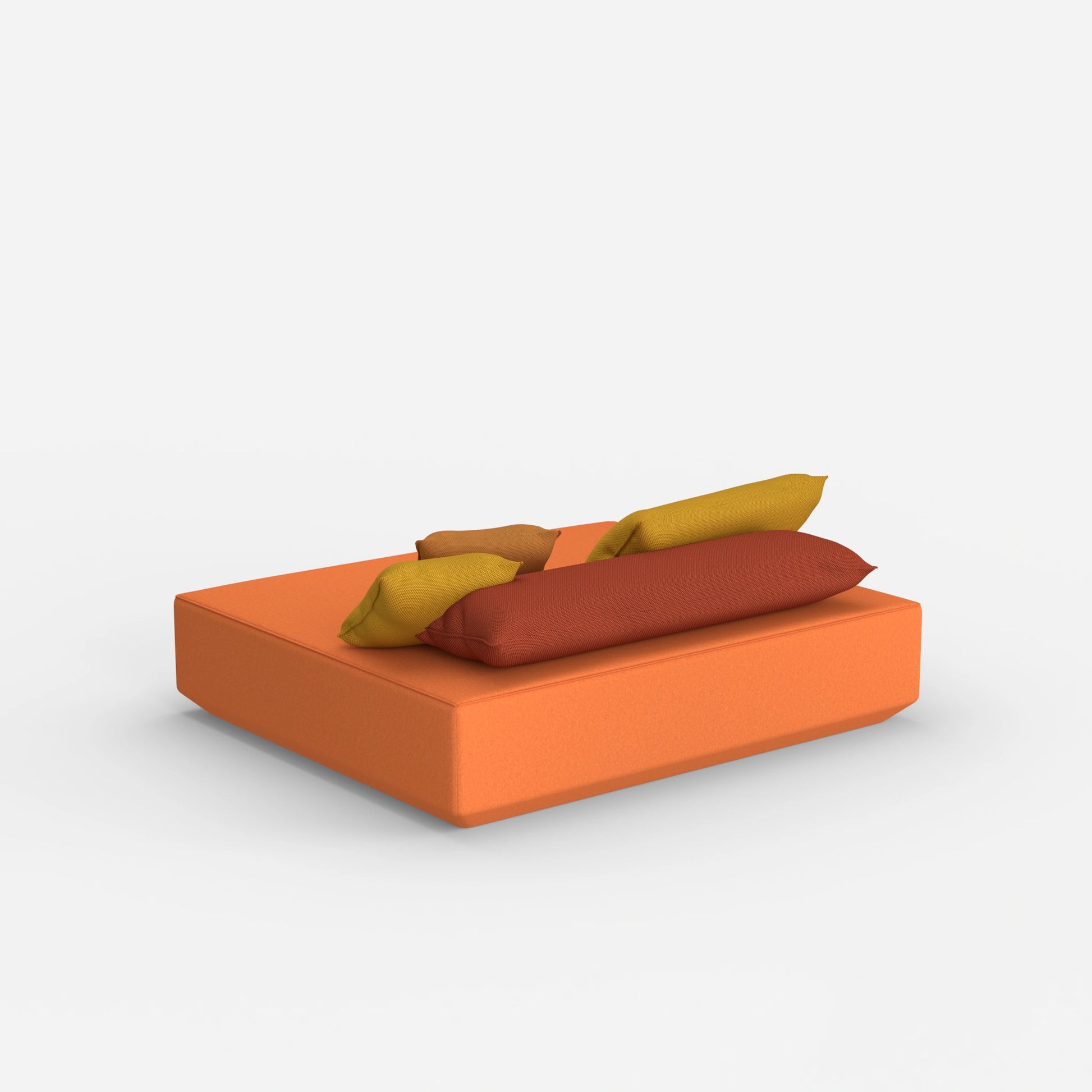 Großes Sitzpouf Modul von hinten
