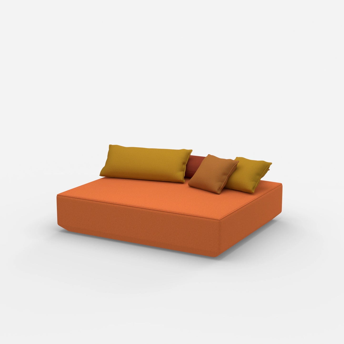 Großes Sitzpouf Modul von der Seite