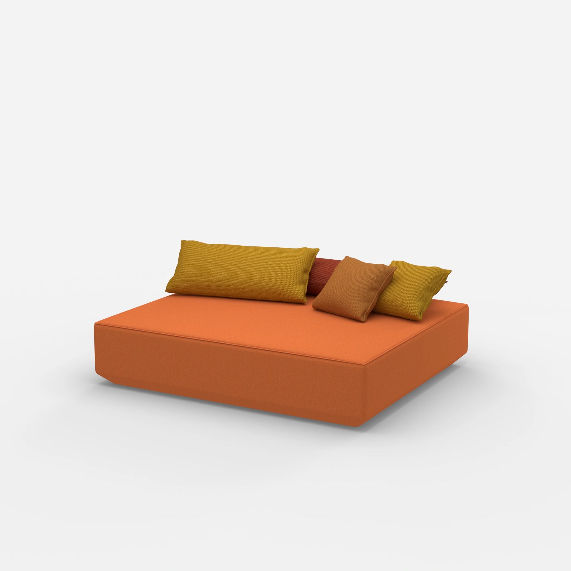 Großes Sitzpouf Modul von der Seite
