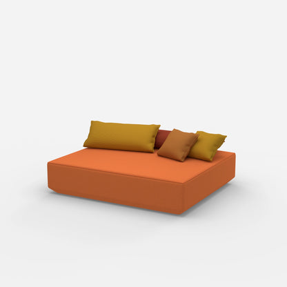 Großes Sitzpouf Modul von der Seite