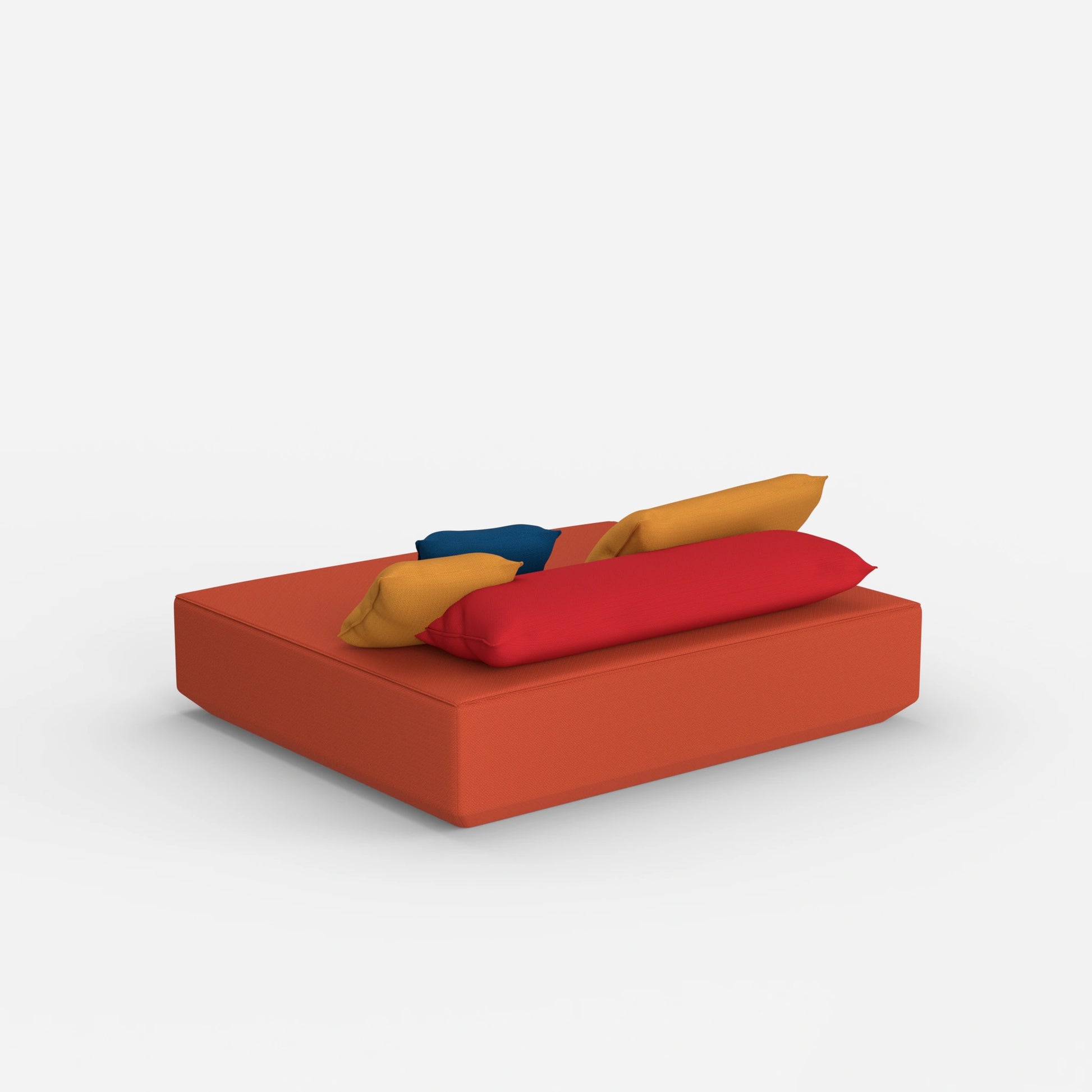 Großes Sitzpouf Modul von hinten