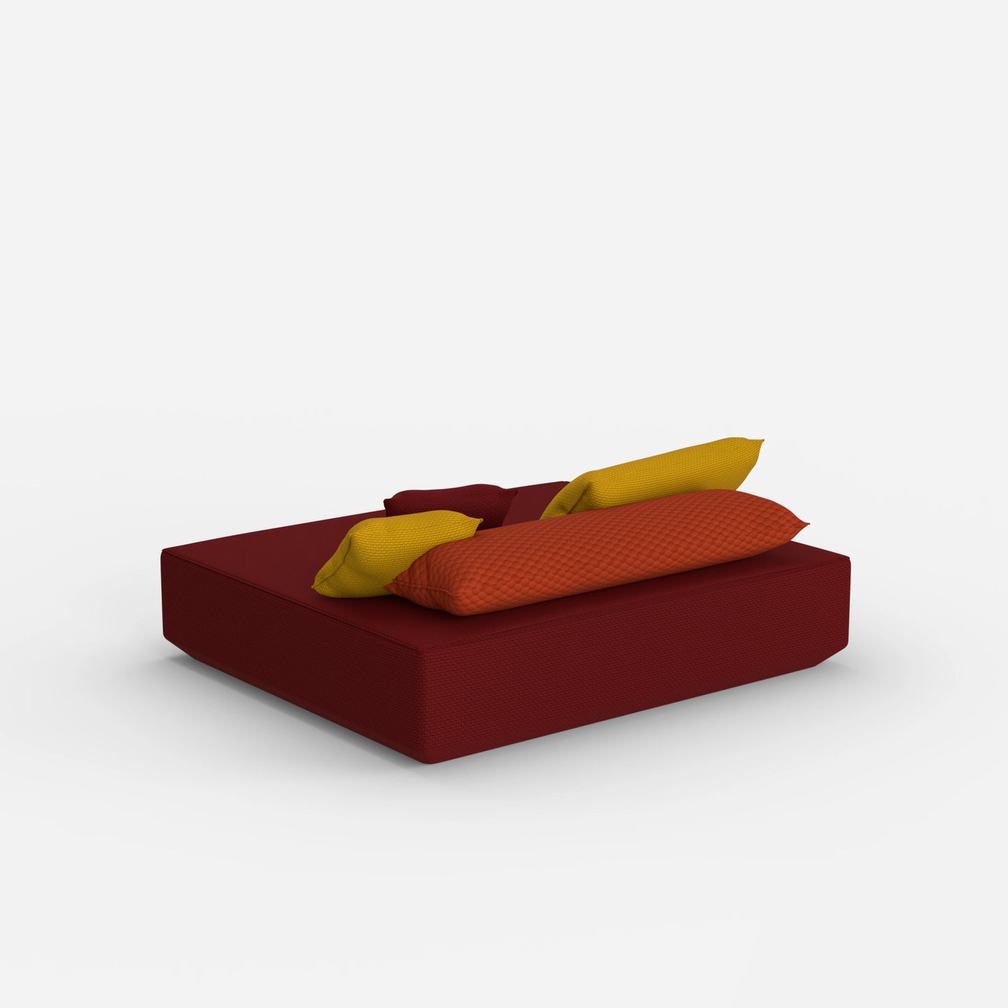 Großes Sitzpouf Modul von hinten