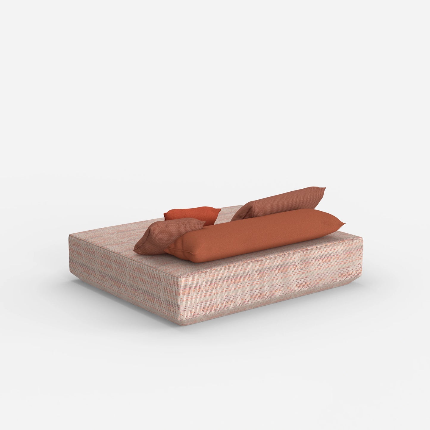 Großes Sitzpouf Modul von hinten