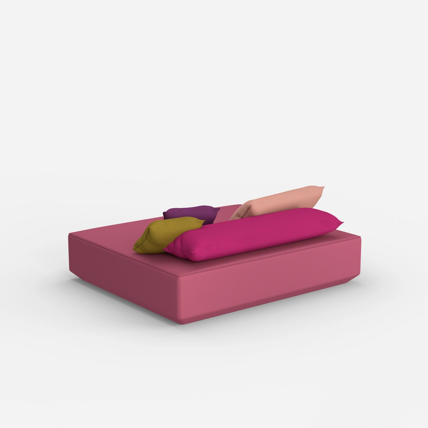 Großes Sitzpouf Modul von hinten