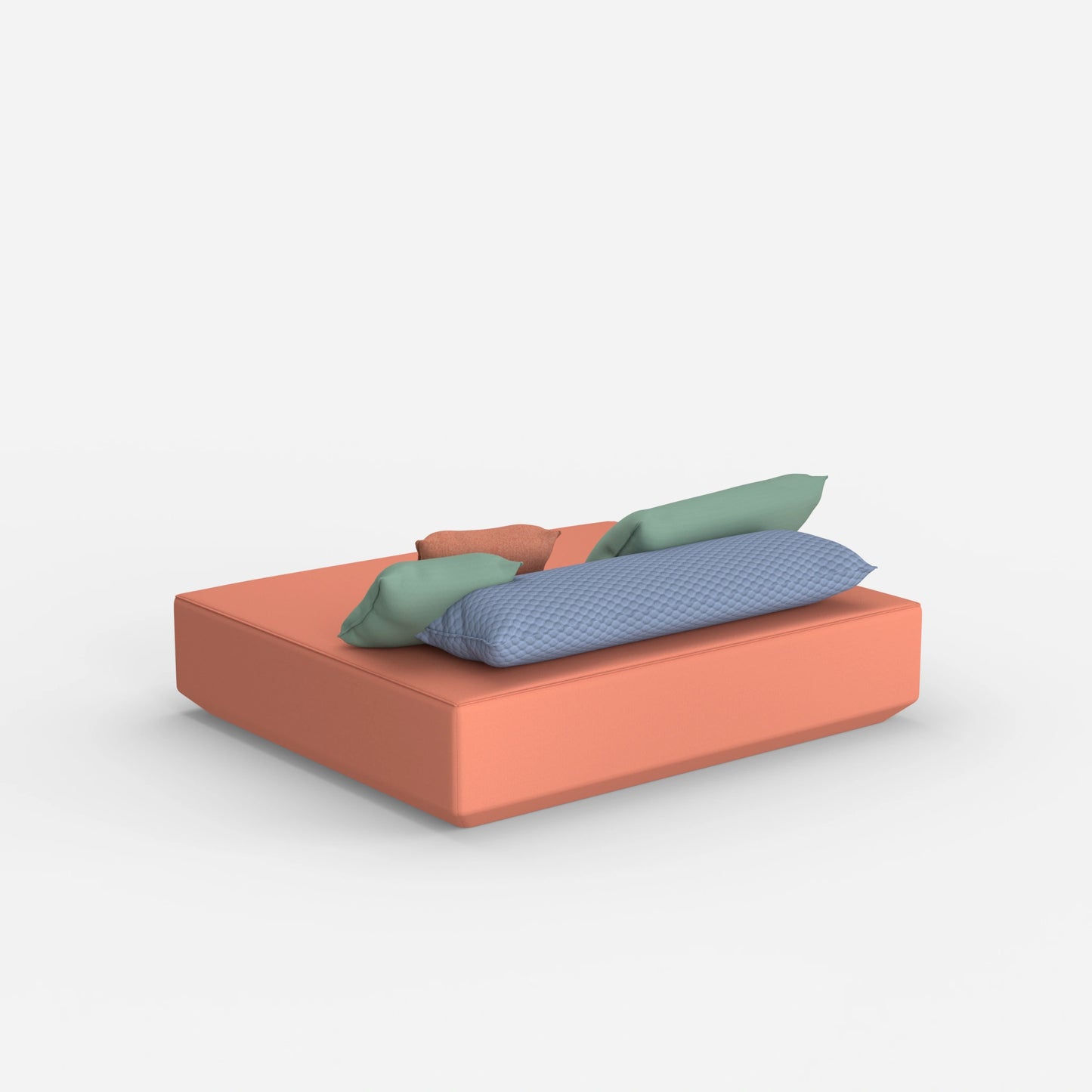 Großes Sitzpouf Modul von hinten
