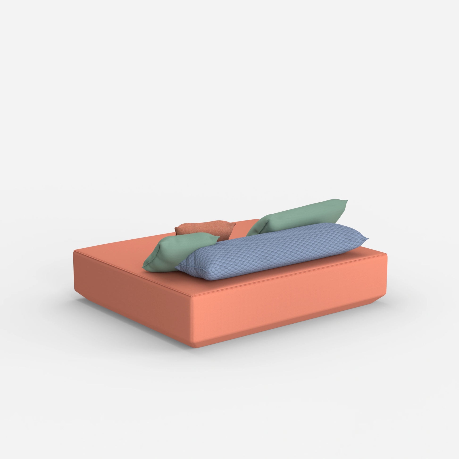 Großes Sitzpouf Modul von hinten
