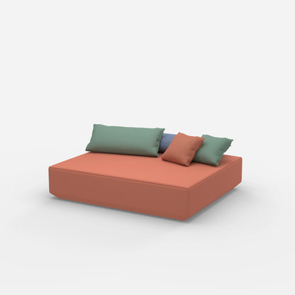 Großes Sitzpouf Modul von der Seite