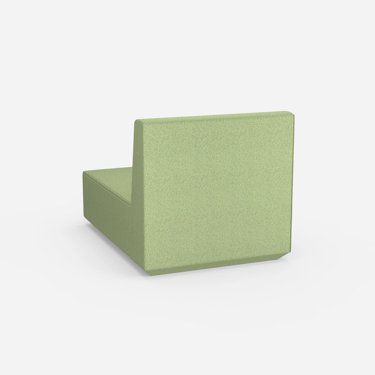 Grüne Recamiere 100 cm breit von hinten