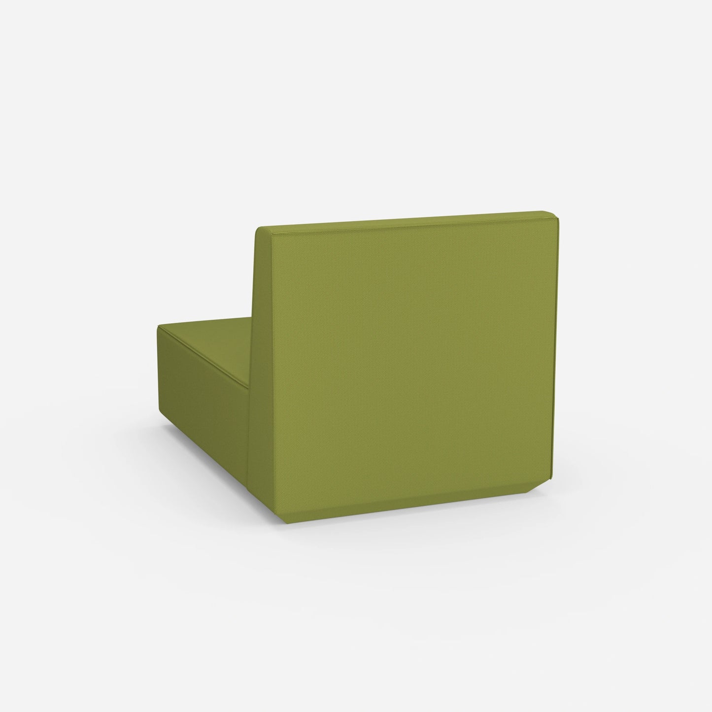 Grüne Recamiere 100 cm breit von hinten