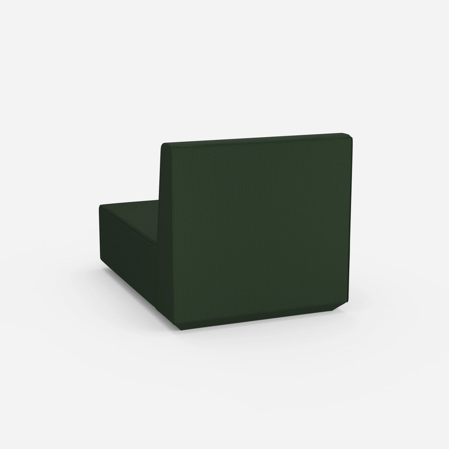 Grüne Recamiere 100 cm breit von hinten