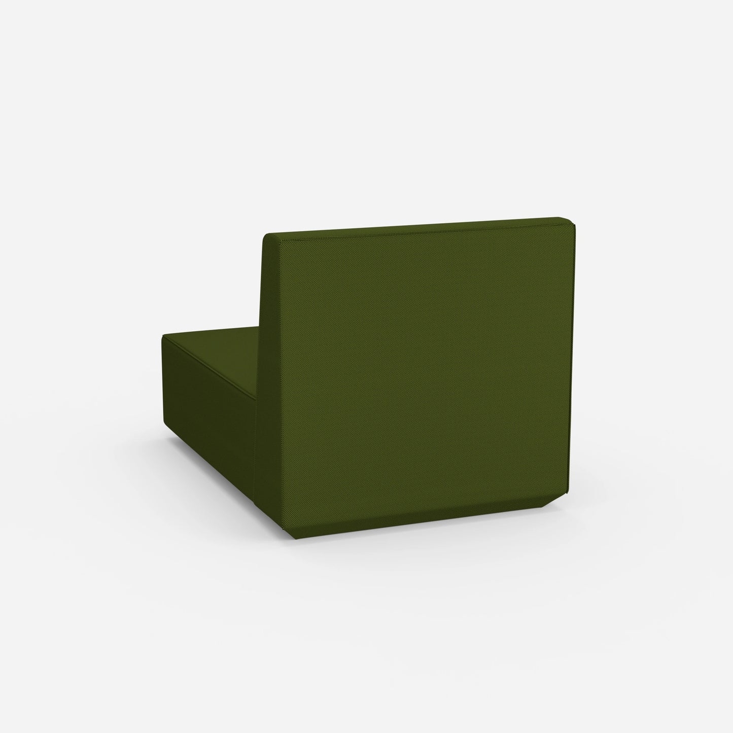 Grüne Recamiere 100 cm breit von hinten