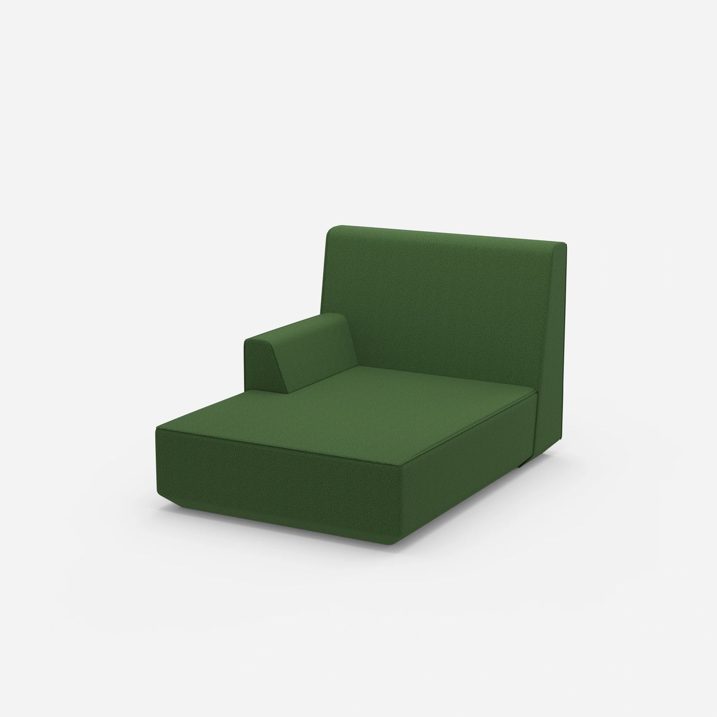 Grüne Recamiere von der Seite
